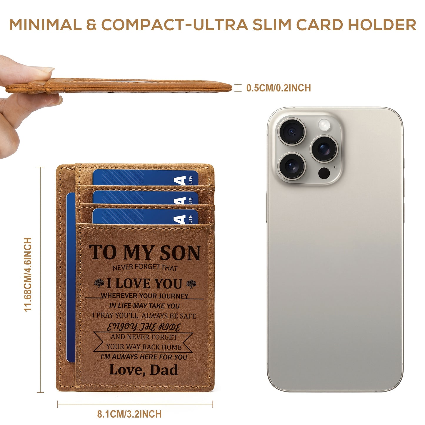 Mens Wallet RFID Blocking Wallets For Men Slim Wallets, 1 ID Window Front Pocket Wallet