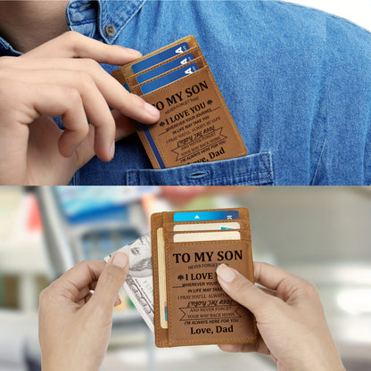 Mens Wallet RFID Blocking Wallets For Men Slim Wallets, 1 ID Window Front Pocket Wallet