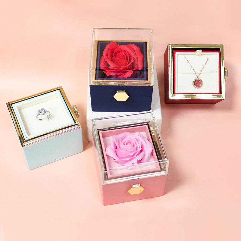 Rotating Rose Jewelry Gift Box – Valentine Edition