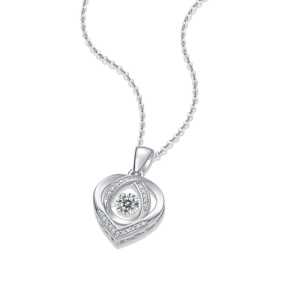 HeartSpark 18K Diamond Pendant – Luxury Gift Set