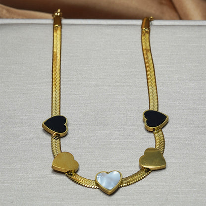 Golden Hearts Necklace & Bracelet Set – Valentine Gift Edition