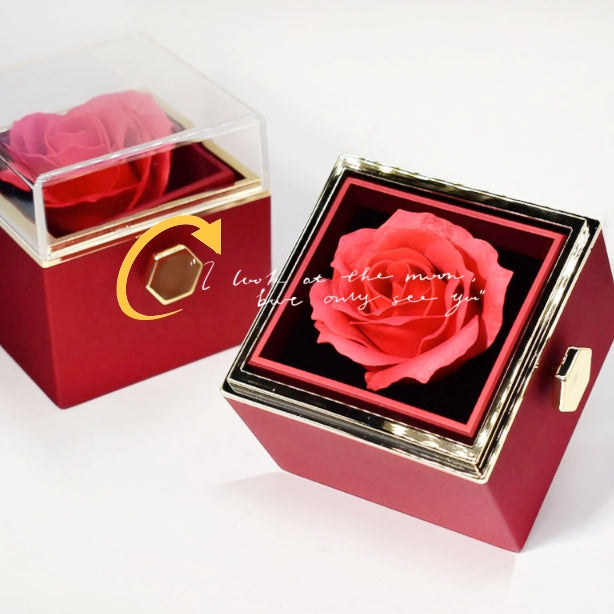 Rotating Rose Jewelry Gift Box – Valentine Edition